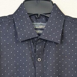 BLACK LABEL by RUFFINI Button Down Shirt Slim Fit Tag size M